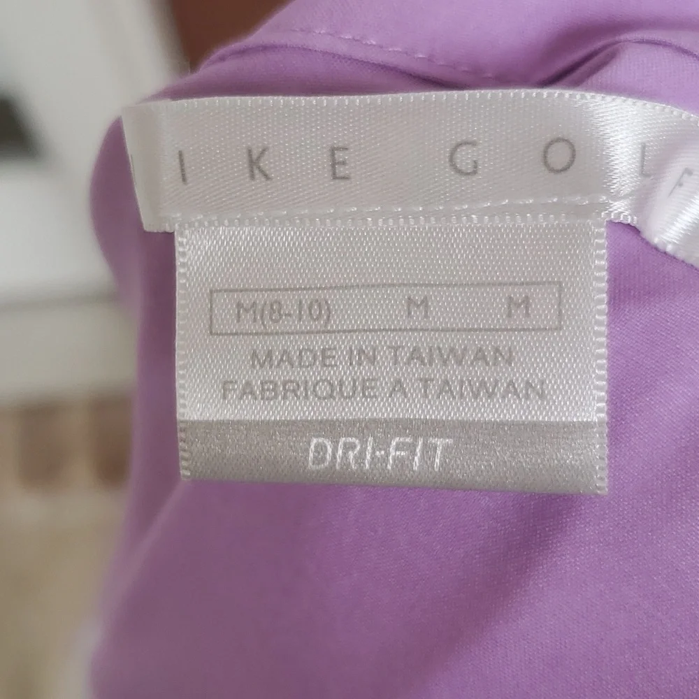 Nike Golf Dry Fit Purple Shirt with Red Bird Print